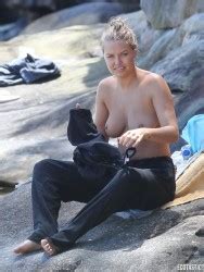 Lara Bingle Topless In Sydney Beach