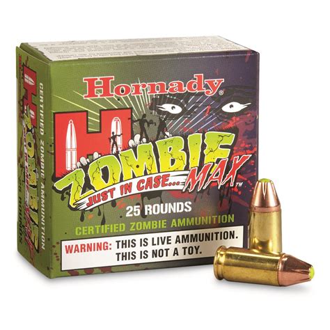 Hornady Zombie Max 9mm Luger Jhp 115 Grain 25 Rounds 217875 9mm