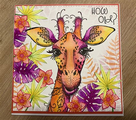 Giraffe Pictures Ink Stamps Animal Cards Andrea Card Ideas Moose