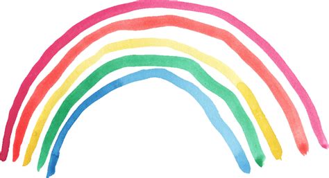 5 Watercolor Rainbow Png Transparent