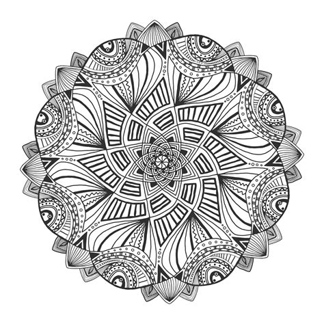 Printable Geometric Mandala Coloring Pages