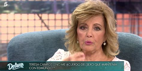 María Teresa Campos En Sábado Deluxe No Recuerdo Cómo Era El Sexo