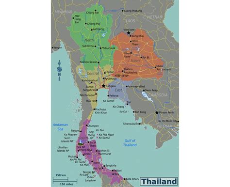Detailed Map Of Malaysia And Thailand Maps Of The World