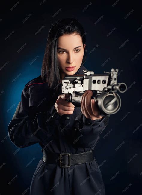Premium Photo The Portrait Of A Woman In A Russian Police Uniform