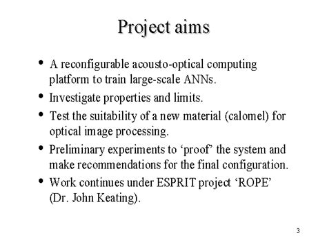 Project Aims
