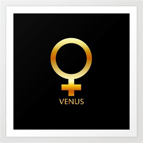 Zodiac And Astrology Symbol Of The Planet Venus In Gold Colors