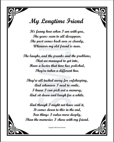 Poem For My Childhood Friend Digital Download Longtime Etsy