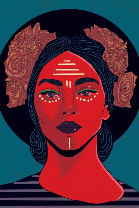 Colorful Illustrated Portraits By Amara Sikander Daily Design Inspiration For Creatives