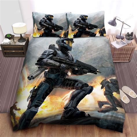 Halo Master Chief And Arbiter Bed Sheets Duvet Cover Bedding Sets