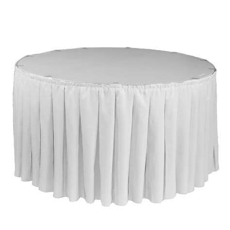 21 Ft X 29 Inch Polyester Pleated Table Skirts White Your Chair