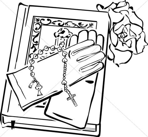 First Communion Bible And Gloves Clipart First Communion