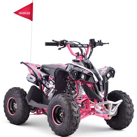 Renegade Race X Mx110 4 Stroke 110cc Petrol Quad Mini Quad Bike Pink