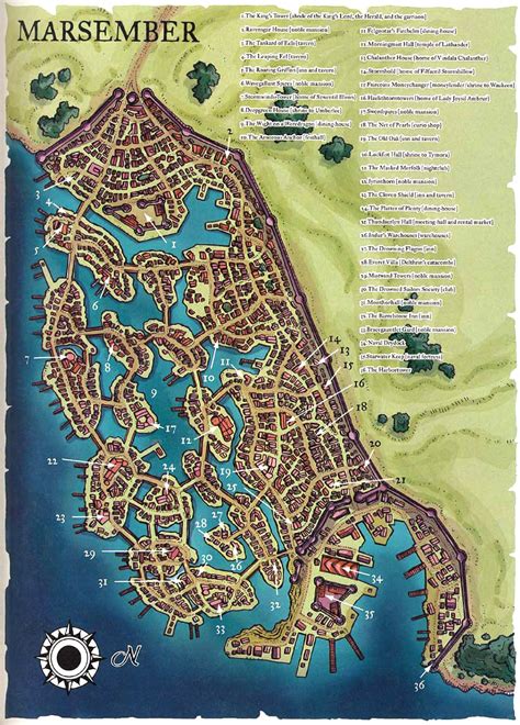 Carte Du Port De Marsembre Fantasy World Map Fantasy Map Fantasy