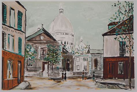 Maurice Utrillo Place Du Tertre In Montmartre Kirche St Etsy