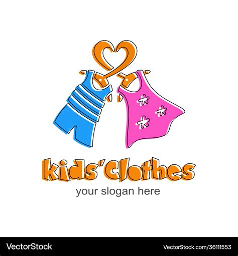 Kids Clothes Logo Royalty Free Vector Image Vectorstock