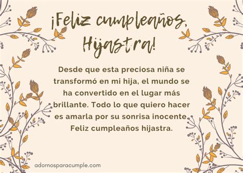 Frases De Cumpleaños Para Una Hijastra