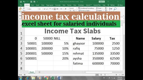 Income Tax Calculator Ay Excel Printable Forms Free Online