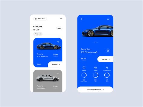 Best thing about this app is that it is very well categorized. Car Rental - app concept by Patryk Polak for ICEO on Dribbble
