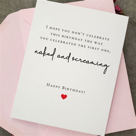 Funny Happy Birthday Card Naked And Screaming Birthday Card Etsy