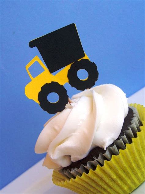 Cupcake Topper Trucks Birthday Party Dump Truck Birthday Party Boy Birthday Parties