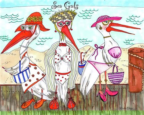 Sea Gals Drawing By Wendy Chase