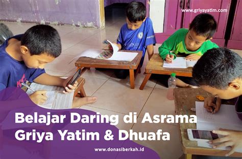 Anak Yatim Dan Dhuafa Belajar Daring Di Asrama Griya Yatim Dhuafa