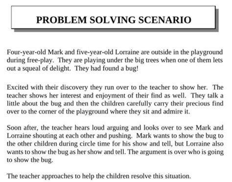 Solved Problem Solving Scenario Four Year Old Mark And Chegg Com
