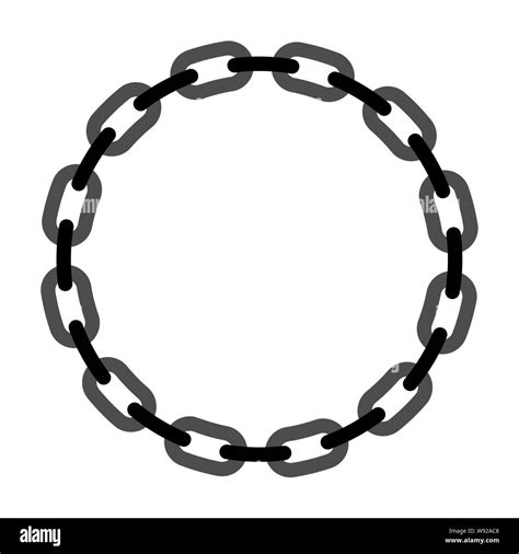 Old Black Thick Metal Chain Stock Vector Images Alamy
