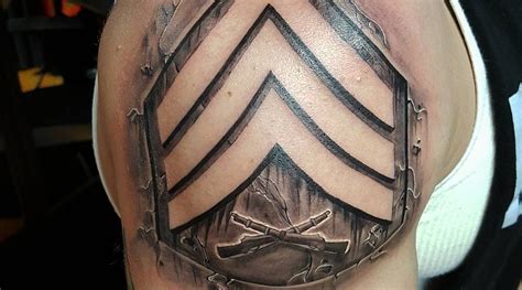 Military Rank Tattoo Veteran Ink
