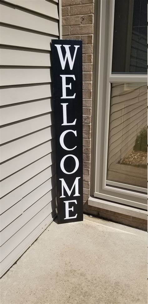 Welcome Front Porch Wooden Sign Front Porch Sign Welcome Etsy