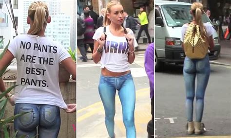 Sandra Bakkers Model Walks Around Hong Kong Naked From The Waist Down