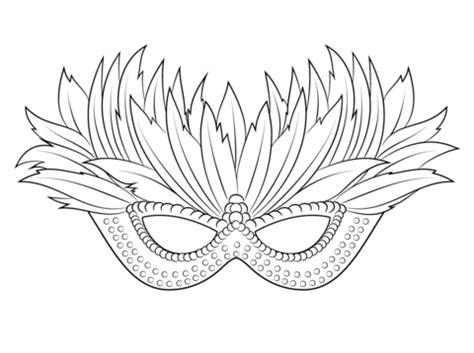 Bright rainbow colors vector carnival masks with black sign welcome to carnival. Venetian Mardi Gras Mask | Coloring pages, Free printable ...