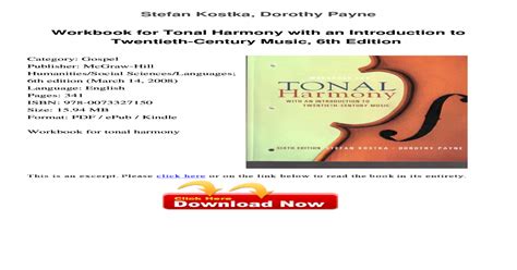 Steven laitz's the complete musician, 4th edition. Bestseller: Tonal Harmony 7th Edition Workbook Answer Key Pdf
