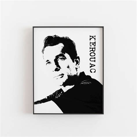 Jack Kerouac Portrait Print Writers Ts Kerouac Picture Etsy