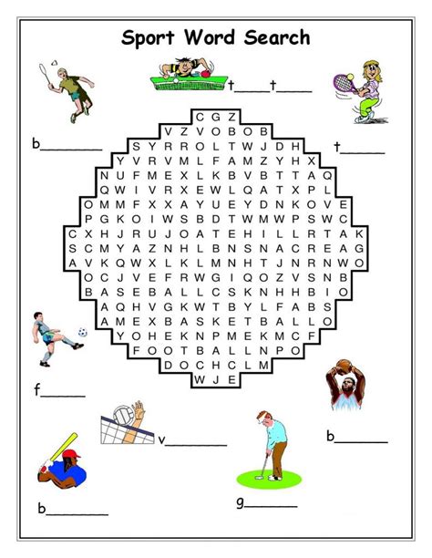 Sport Word Searches Game Puzzle 101 Activity