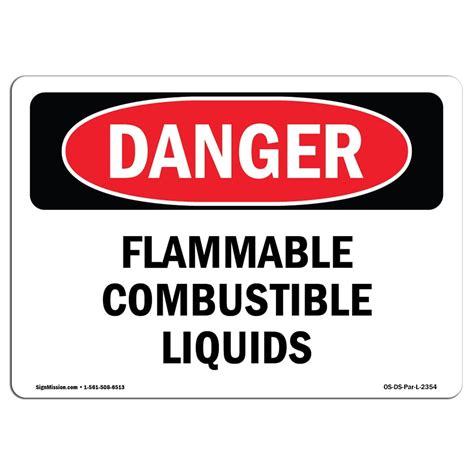 Osha Danger Sign Flammable Combustible Liquids Choose From