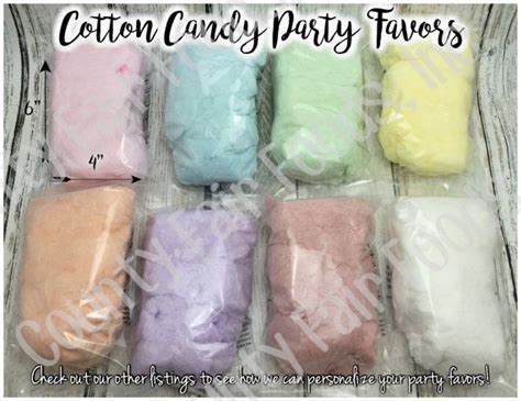 Free Shipping 20 Cotton Candy Party Favors No Labels Etsy Cotton Candy Party Candy Party