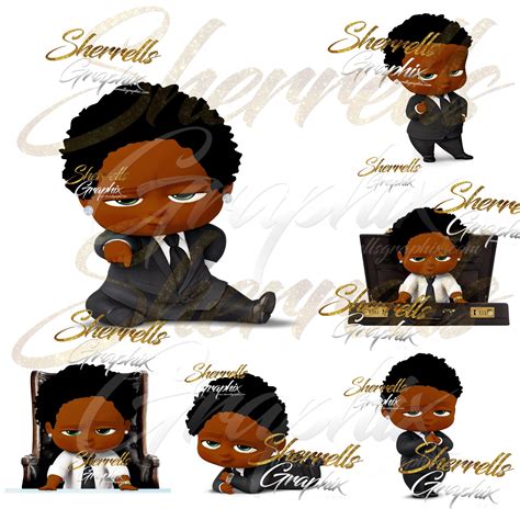 Boss Baby African American Boy Svg