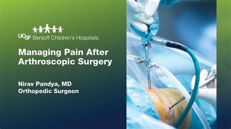 Managing Pain After Arthroscopic Surgery 2020 Youtube