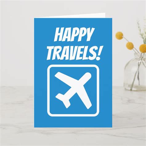 Happy Travels goodbye farewell greeting card | Zazzle.com | Farewell greeting cards, Farewell 