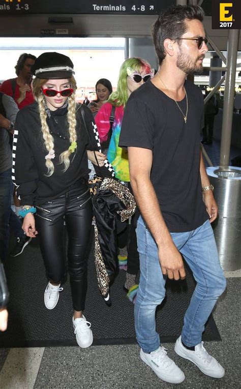 bella thorne and scott disick are spotted catching a departing flight out of lax airport in los