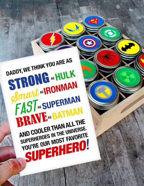 Easy Fathers Day Superhero T With Free Printable