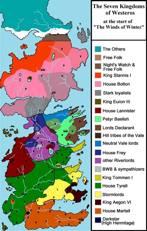 Westeros Map With Houses