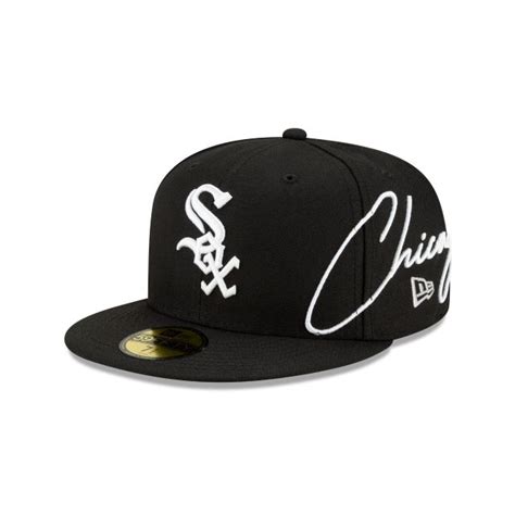 Chicago White Sox Cursive 59fifty Fitted Hats New Era Cap In 2021