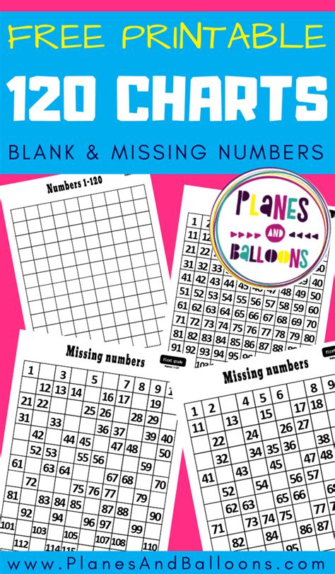 120 Chart Free Printable Perfect For Activities In First Grade