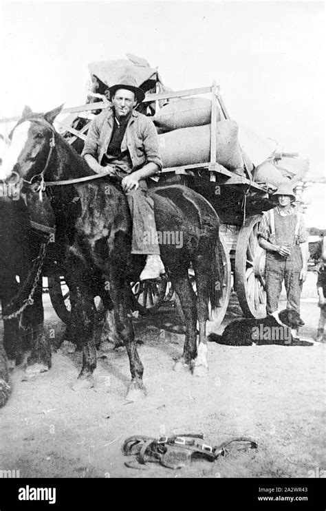 Negative Mallee Victoria 1929 A Farmer Leaving The Mallee He