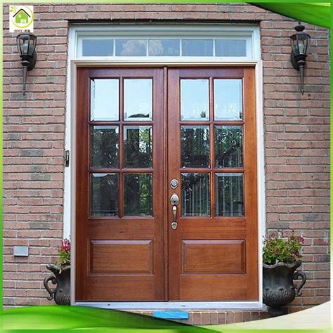 Commercial Solid Wood Exterior Glass Panel Entrance Doors Buy Glass