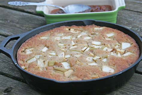 Buttermilk Apple Skillet Cake With Compote