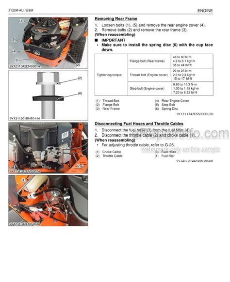 Kubota Z122r Au Workshop Manual Utility Vehicle 9y111 13423 Erepairinfo