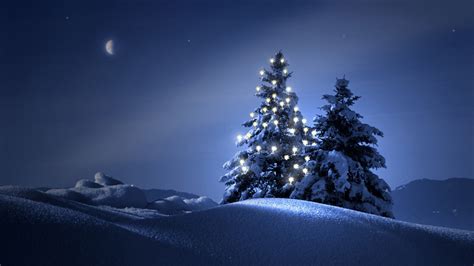 Snowy Christmas Scenes Wallpaper Images